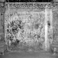 Six peintures murales : Scènes de la légende de Notre-Dame de Boulogne, Vierge, saint