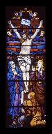 Verrière (vitrail tableau) : Calvaire (baie 0)