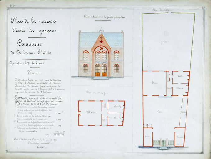 Anciennes écoles primaires de garçons et de filles et mairie de Bettencourt-Saint-Ouen