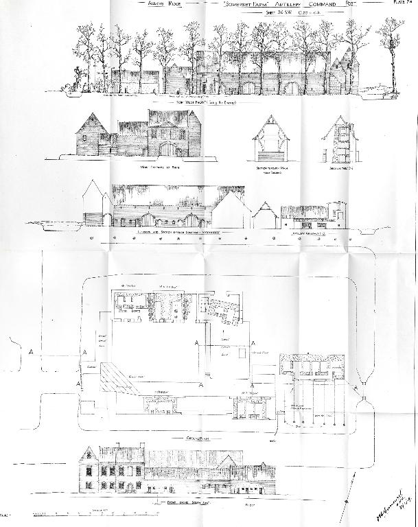 Quartier général de division d'artillerie (casemate de commandement), dit Amberg 1, puis Somerset Farm, puis 173