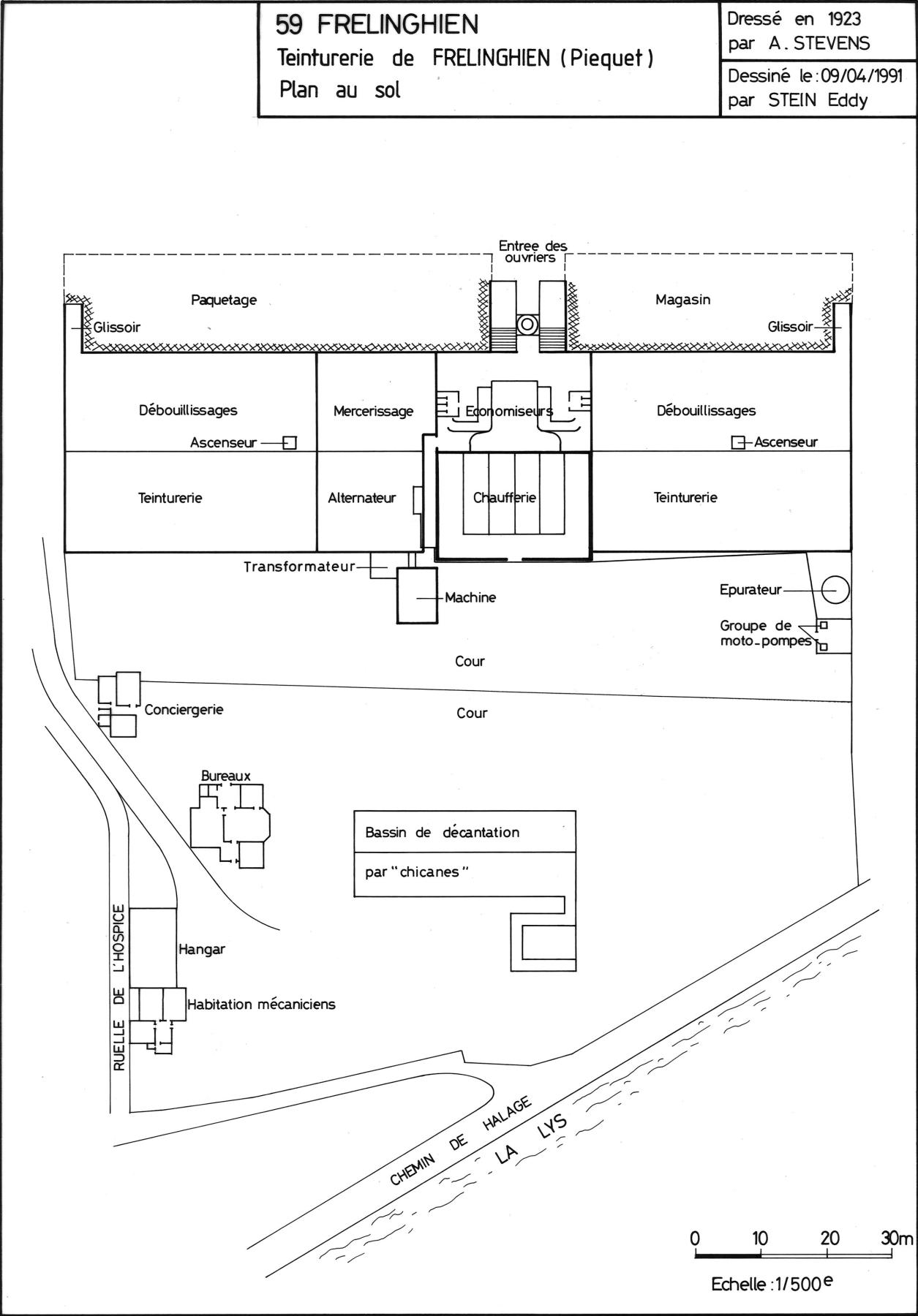 Usine de teinturerie Piequet, puis teinturerie Schuers, puis Teinturerie de Frelinghien (TDF) (détruit)
