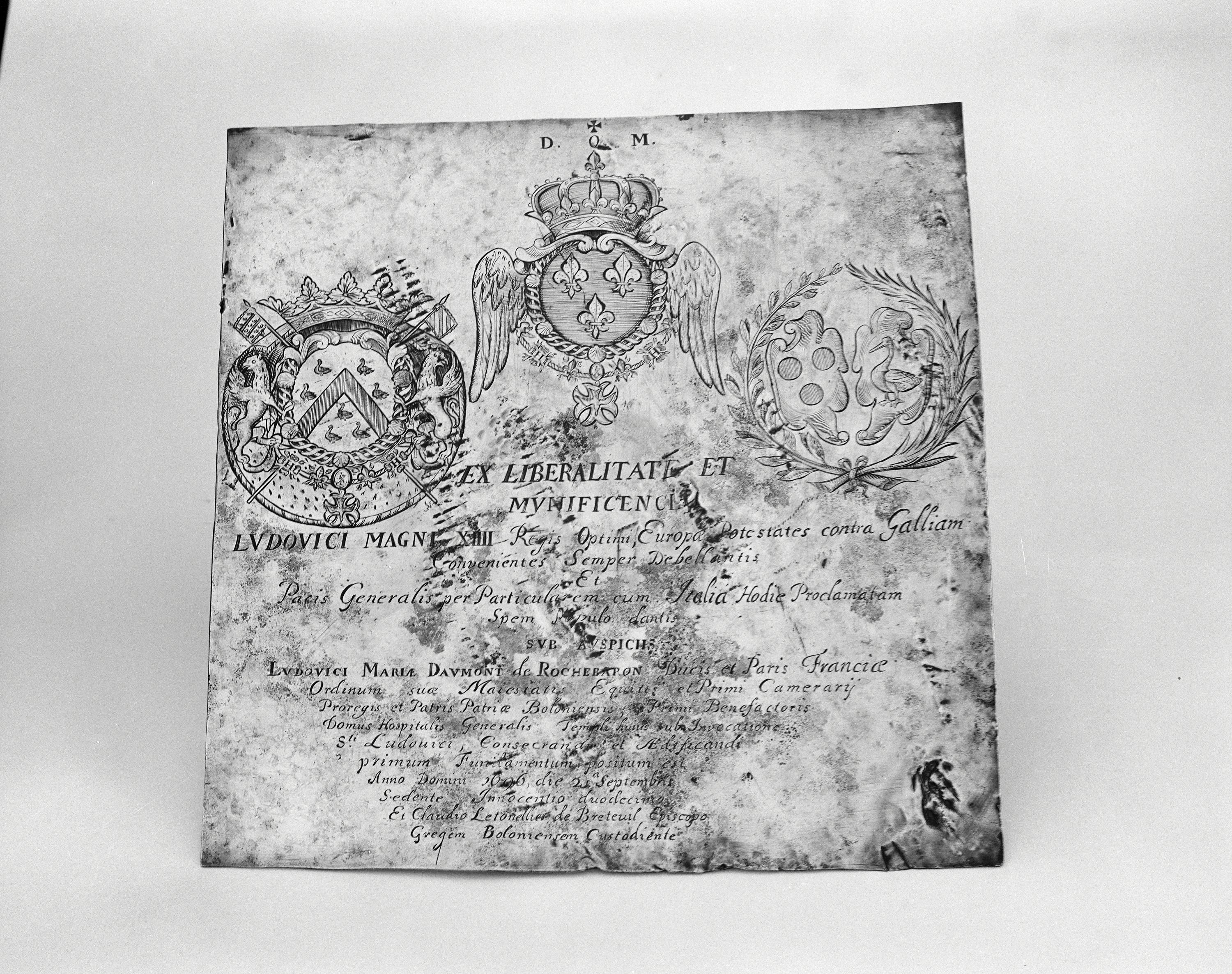 Plaque commémorative de l'hôpital général Saint-Louis