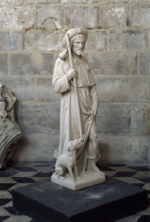 Statue (petite nature) : saint Roch