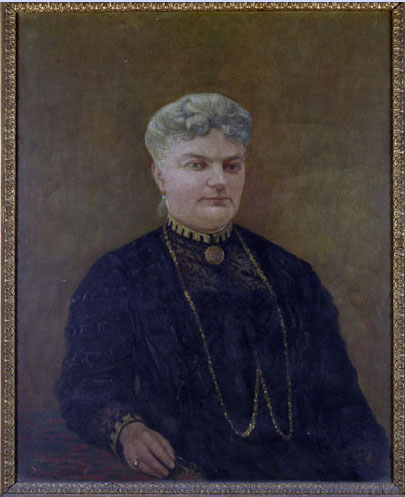 Tableau : Portrait de femme accoudée à une table