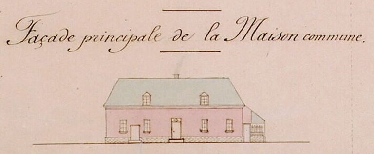 Ancienne ferme, puis mairie et école primaire communale de garçons de Bertangles, actuellement immeuble à logements