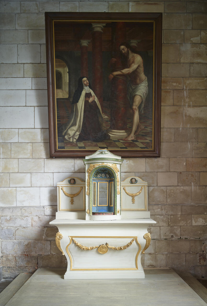 Ensemble de l'autel secondaire de l'ancienne chapelle Saint-Charles (autel, exposition)