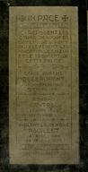 Tombeau (dalle funéraire) des chanoines Louis Eugène Debeaumont, Armand Cancret et Wulphy Louis Marie Pouillet, anciens curés de Saint-Remi