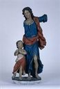Groupe sculpté : ange Gardien avec un enfant
