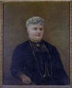 Tableau : Portrait de femme accoudée à une table