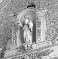 Trois statues (petite nature) : Salvator Mundi, saint Pierre, saint Paul