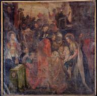 Tableau : Adoration des Mages avec donatrice