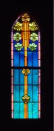 Ensemble de six verrières à décor floral du transept de l'église Saint-Nicolas de Bapaume