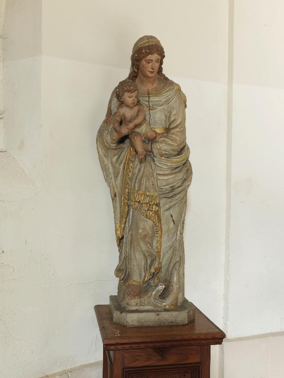 Statue (petite nature) : Vierge à l'Enfant