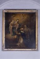 Tableau : la donation du Rosaire à Saint Dominique de Guzman