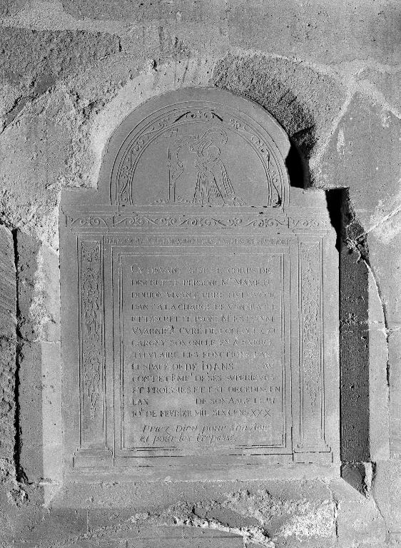 Plaque funéraire de Mamert Dorion