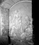 Deux peintures murales : la Résurrection de Lazare, Jésus guérissant