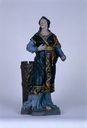 Statue (statuette) : sainte Barbe