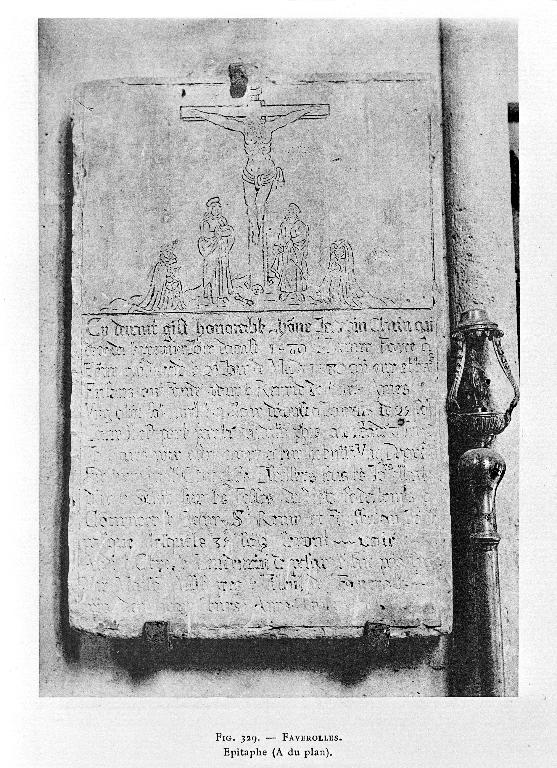 Plaque funéraire de Joachim Clarin et de son épouse (détruit)