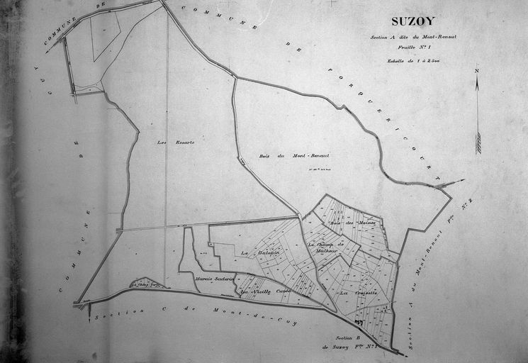 Le canton de Noyon : le territoire de la commune de Suzoy