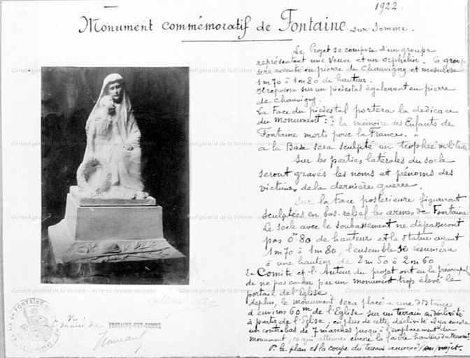 Monument aux morts de Fontaine-sur-Somme