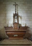 Ensemble de l'autel de l'ancienne chapelle Saint-Jérôme (autel, tabernacle, gradin, exposition)