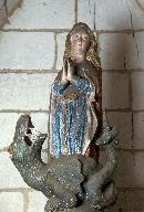 Statue (petite nature) : Sainte Marguerite d'Antioche