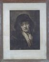 Estampe : Tête de vieille femme