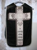 Ensemble : chasuble, étole, manipule, voile de calice, bourse de corporal (ornement noir, No 2)