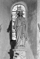 Ensemble de trois statues (petite nature) : Christ du Sacré-Coeur, Anges adorateurs