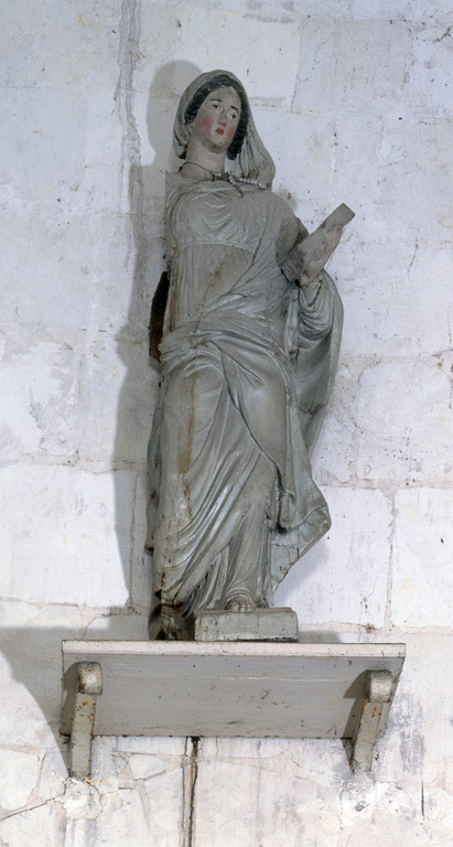 Statue : sainte au livre