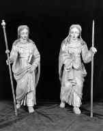 Paire de statues (petite nature) : Saintes femmes