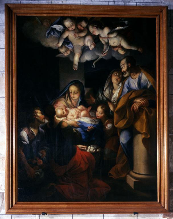 Tableau : Adoration des Bergers, de nuit