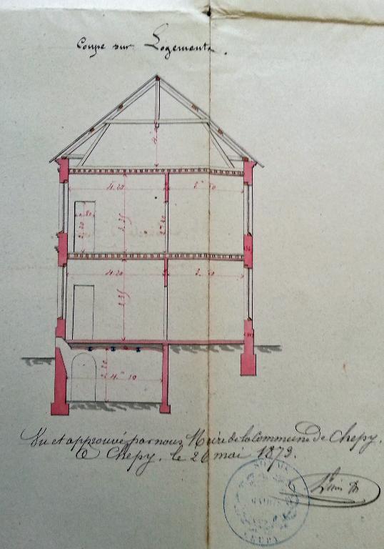 Anciennes écoles primaires de filles et de garçons et ancienne mairie de Chépy