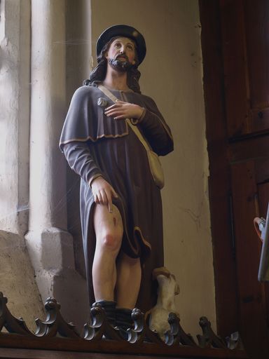 Ensemble de deux statuettes : saint Roch, Enfant Jésus