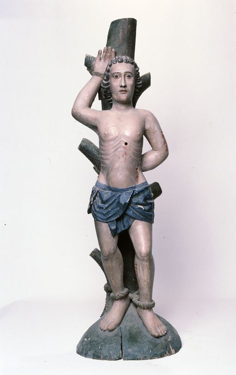 Statue (demi-nature) : saint Sébastien