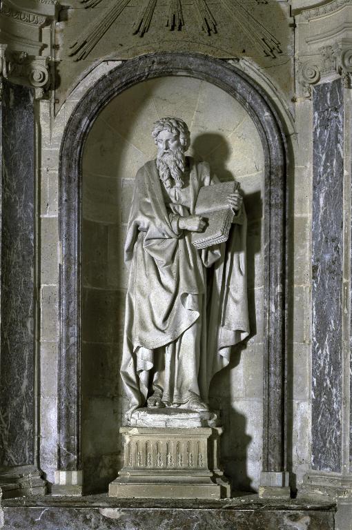 Ensemble de six statues (grandeur nature) : saint Gervais et saint Protais, saint Rufin et saint Valère, saint Pierre et saint Paul