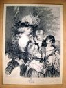Estampe : Portrait de femme et de ses trois enfants