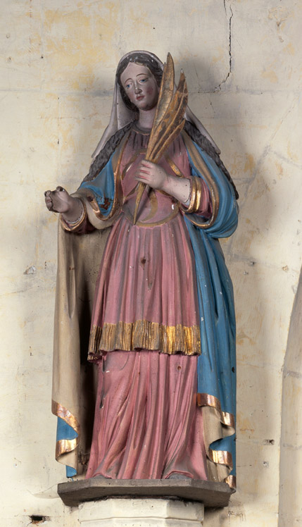 Statue (demi-nature) : sainte Marguerite