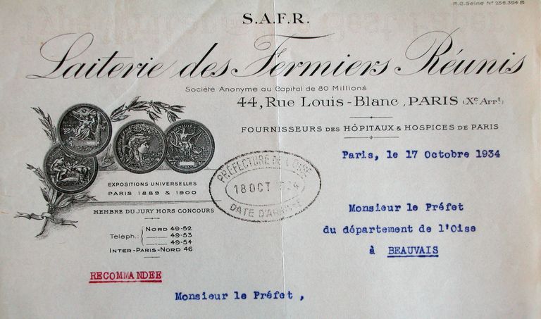 Laiterie industrielle de la Société Agricole des Fermiers Réunis (SAFR)