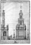 Ancien maître-autel (Autel, retable, tabernacle, quatorze statues, trois degrés d'autel) (détruit)