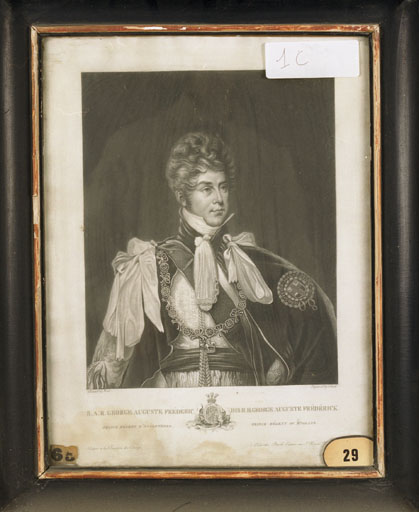 Estampe : Portrait de George Auguste Frédéric, prince régent d'Angleterre (George IV)