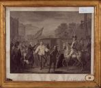 Estampe : Louis XVI et l'abbé Edgeworth de Firmont au pied de l'échafaud, le 21 janvier 1793 (L'Exécution de Louis XVI)