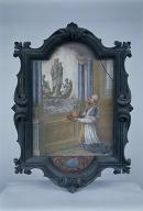 tableau : l'offrande du chanoine Wallet à Notre-Dame de Boulogne