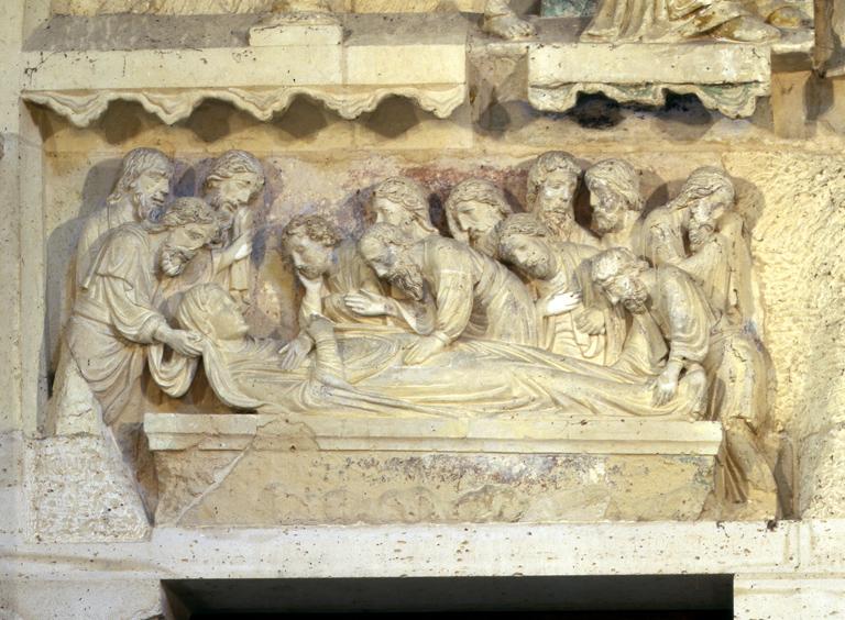 Linteau du portail central : Dormition