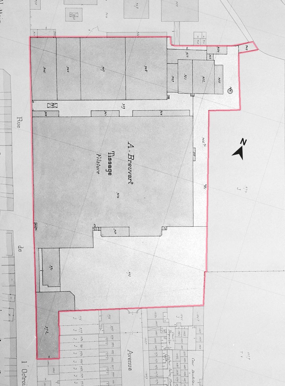 Filature Breuvart, puis peignage d'Armentières