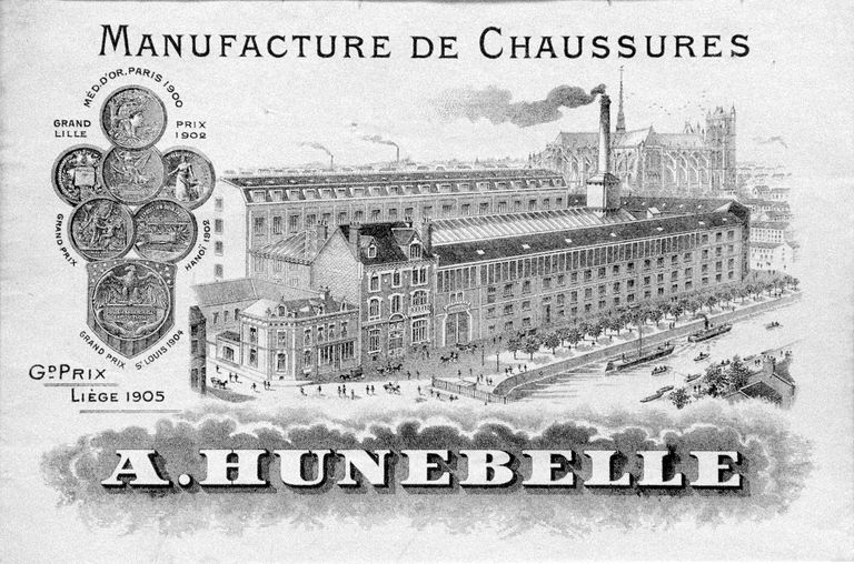 Ancienne filature de laine Gland et Cie, puis Ponche-Bellet, devenue usine de chaussures A. Hunebelle