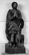 Statue (demi-nature) : saint Hubert