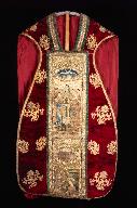 Chasuble de l'ornement rouge de saint Pierre