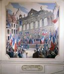 Tableau : Remise de la légion d'honneur à la ville de Noyon, 11 juillet 1920